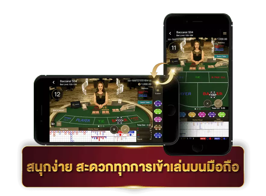 LIVE CASINO คาสิโนออนไลน์ยอดนิยม บนมือถือ